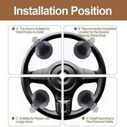 Steering Forklift Knob Truck Ball Aid Car Wheel Spinner Lorry Tractor Turning AU - Aimall