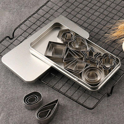 30X Polymer Clay Cutter Stainless Steel Geometry Pottery Tool Cutting Mould DIY - Aimall