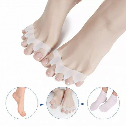 2xSilicone Gel Bunion Corrector Toe Separator Spreader Pain Relief Hallux Valgus - Aimall