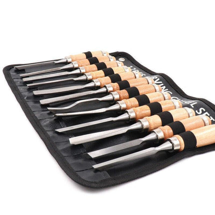 12 Wood Turning Lathe Chisel Set Woodworking Carving Woodturning Tool AU Stock - Aimall