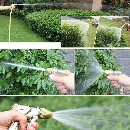 2PCS High Pressure Water Spray Gun Brass Nozzle Garden Hose Pipe Lawn Car Wash - Aimall