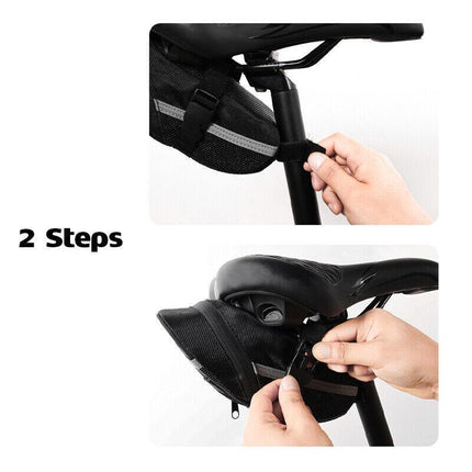 Outdoor Bike Saddle Bag Cycling Seat Storage Waterproof Bicycle Tail Rear Pouch - Aimall