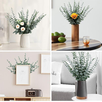 Artificial Eucalyptus Leaf Flowers Fake Green Plant Nordic Home Party Decor - Aimall