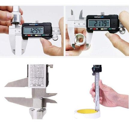 Stainless Steel LCD Digital Electronic Vernier Caliper Micrometer 6" Inch/150MM - Aimall