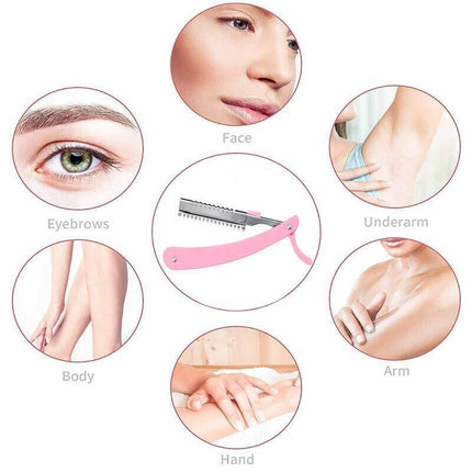Stainless Steel Manual Shaving Blade Holder Folding Shaving Knife Rack For Salon - Aimall