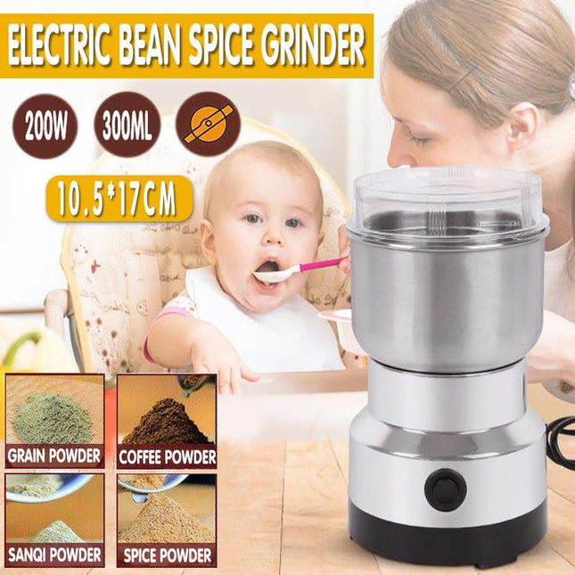 Electric Coffee Grinder Nut Bean Spice Milling Stainless Steel Grinding Machine - Aimall