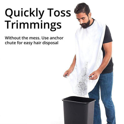 Facial Hair Beard Shave Apron Cape Shaving Bib Whisker Trimming Catcher - Aimall