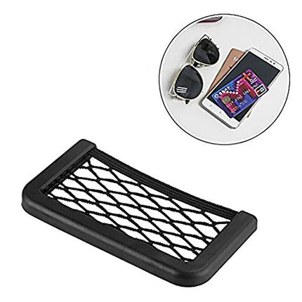 2x Medium Car Mesh Storage Holder Adhesive Net Pocket Phone Bag Card Black Truck - Aimall