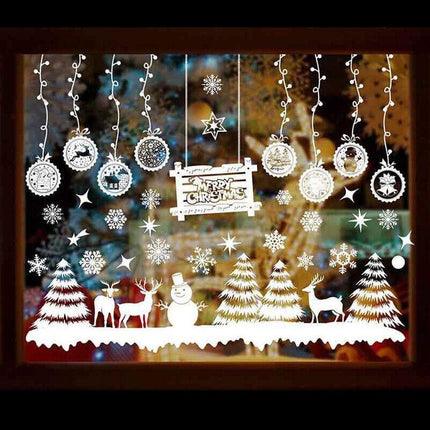 Christmas Window Glass Sticker Decal Mural Home Decoration Wall Stickers Wall AU - Aimall