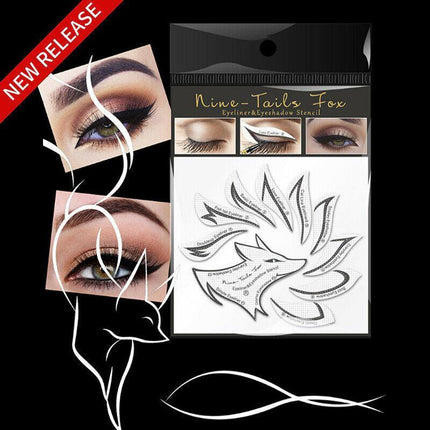Eyeliner Eyeshadow Stencil Set Eye Makeup Fox Template Non-woven 12 Styles cards - Aimall