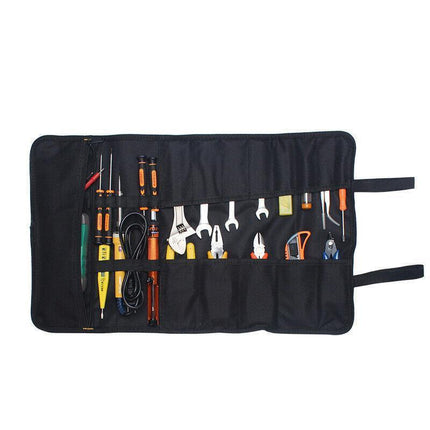 22 Pocket Tool Roll Fold Spanner Canvas Case Wrench Storage Bag Multifunctional - Aimall