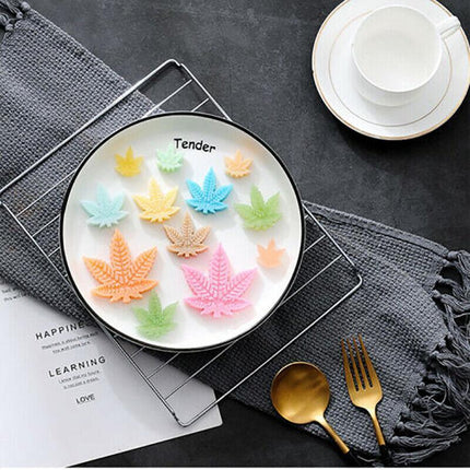 8 Maple Leaf Silicone Mold Baking Moulds For Mousse Cake Fondant Chocolate Candy - Aimall