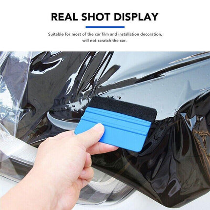 4PCS Car Wrapping Vinyl Squeegee Scraper Tool Wrap Soft Felt Edge Sticker Tools - Aimall