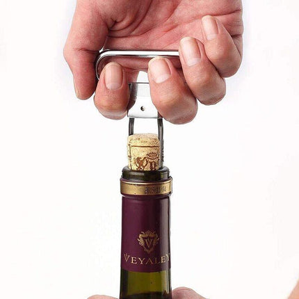 Wine Bottle Opener Cork Puller Damaged Cork Remover Chrome Sheath AU Stock - Aimall