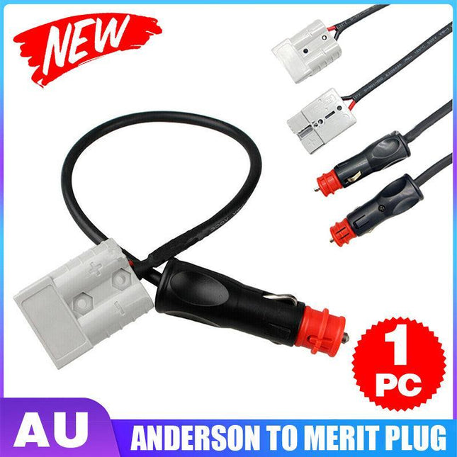 50 Amp Anderson Plug to Merit Cigarette Plug Adapter 50cm - Aimall