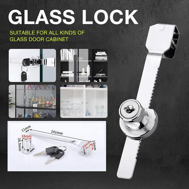 Sliding Window Glass Cabinet Lock Glass Door Lock Cabinet Display With Key AU - Aimall