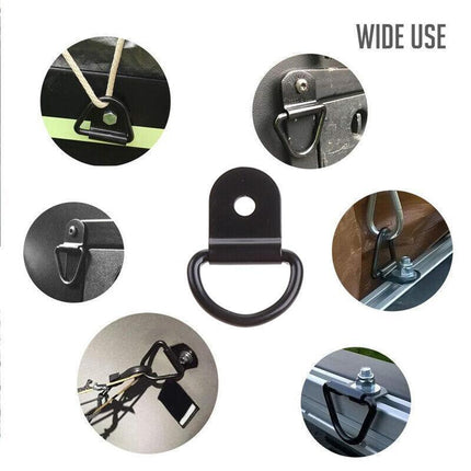30PCS Black D-Ring Tie Down Stainless Steel Heavy Duty Anchor Point Universal AU - Aimall