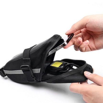 Outdoor Bike Saddle Bag Cycling Seat Storage Waterproof Bicycle Tail Rear Pouch - Aimall