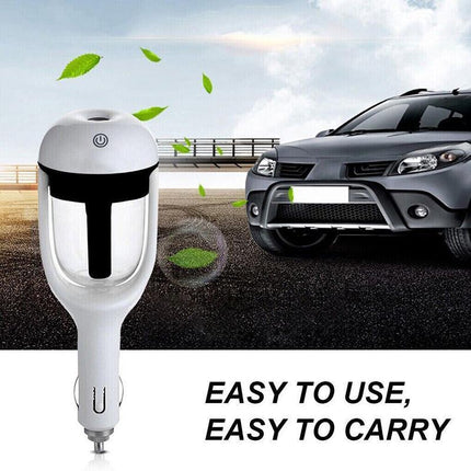 Mini Car Air Humidifier Essential Oil Diffuser Ultrasonic Aroma Mist Purifier - Aimall