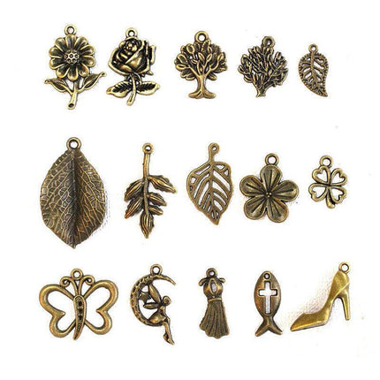 Bulk Tibetan Silver Mixed Charms Pendants For Jewelry DIY Making Craft Findings - Aimall