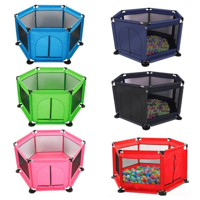130CM Baby Playpen Child Play Mat Interactive Safety Gate Slide Fence Game Set - Aimall