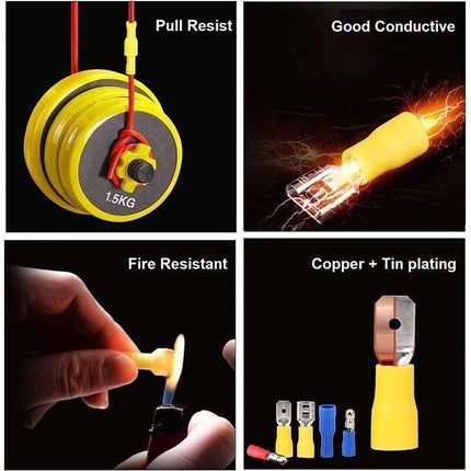 720PCS Assorted Crimp Terminals Electrical Wire Connector Spade Auto Car Kit Set - Aimall