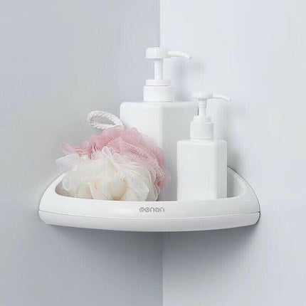 Bathroom Triangular Corner Bath Storage Holder Shelf Organizer Rack Shower Tray - Aimall