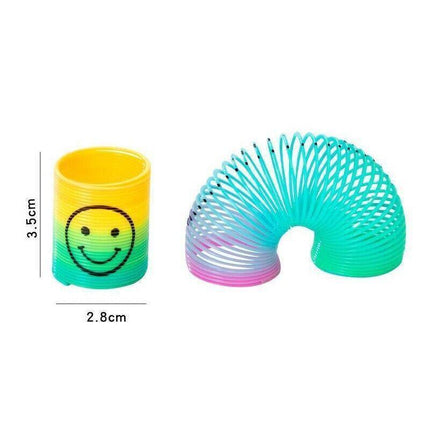 36PCS Mini Plastic Colourful Rainbow Spring Kids Toy Party Favour Bulk 2.8*3.5CM - Aimall