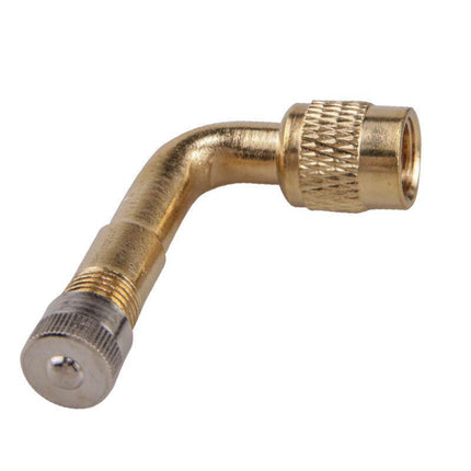 Valve Extension Tyre Stem Adapter Core Cap 90° Angle Car Bike Truck Brass 2 PCS - Aimall
