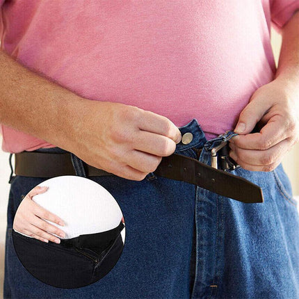 Maternity Pregnancy Waistband Elastic Extender Adjustable Waist Pants Belt Butto - Aimall