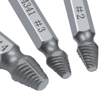 6PCS Damaged Screw Extractor Set Easy Out Broken Drill Bit Remover Kit Speed Out - Aimall