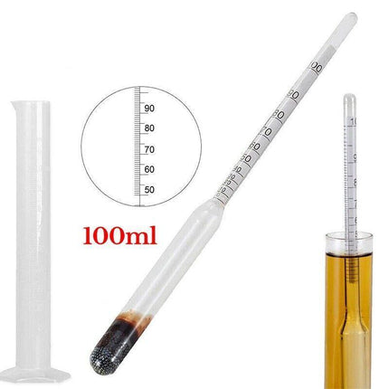 Alcohol Hydrometer Distilling 0-100% Meter with Measuring Cup 100ml AU Stock - Aimall