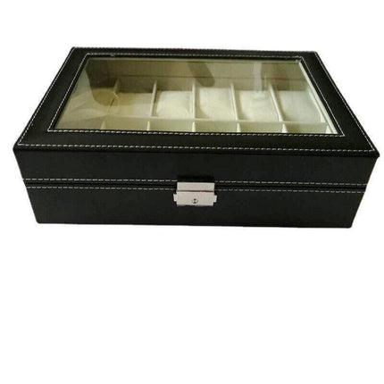 12Grids Leather Watch Jewelry Display Storage Holder Case Box Organizer AU Stock - Aimall