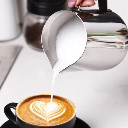 150-1000ML Stainless Steel Milk Coffee Jug Latte Espresso Frothing Scale Pitcher - Aimall