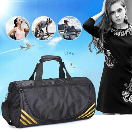 Gym Duffle Bag Waterproof Taekwondo Travel Duffel Bag Outdoor Large Size Black - Aimall