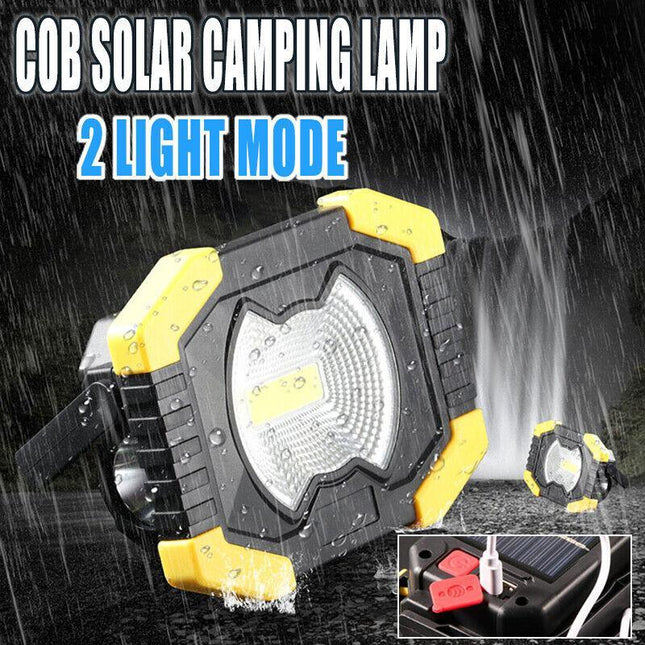 9000LM Solar COB LED Light Rechargeable Outdoor Camping Work Torch Flood Lamp AU - Aimall