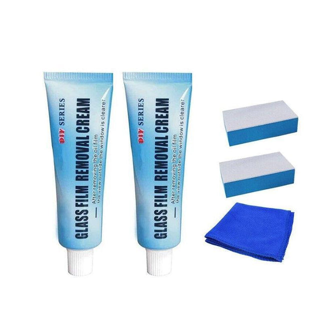 2x Car Glass Oil Film Cleaner Removal Cream Paste Windshield Water Spot Remover. - Aimall