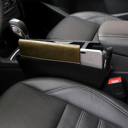 2PCS Car Seat Organiser Keys Pocket Caddy Phone Holder Side Slit Gap Storage Box - Aimall