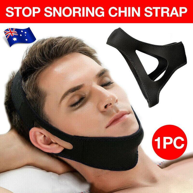 New Stop Snoring Chin Strap Anti Snore Sleep Apnea Belt Device Solutions Jaw OZ - Aimall