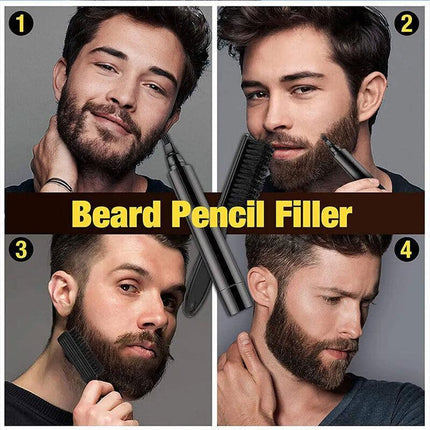 Hair Beard Filler Pen Beard Camouflage Hair Grower Beard Fr Men With Beard Brush - Aimall