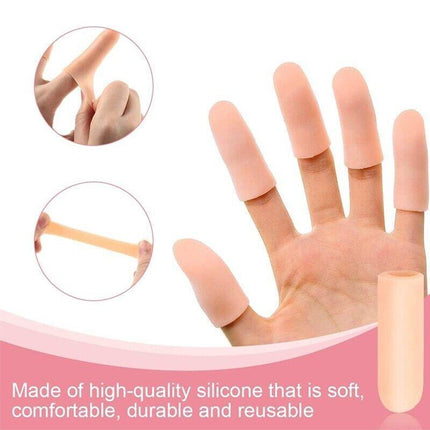 5PCS Silicone Finger Protector Finger Caps Tube Anti-slip Finger Cover AU Stock - Aimall