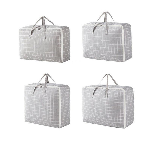 Clothes Quilt Blanket Storage Bag Fabric Organizer Waterproof Zipper Bags Cotton - Aimall