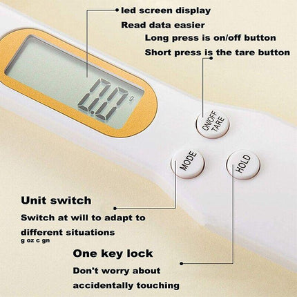 Kitchen Digital Electronic Food Scale Measuring Spoon Spice Sugar Weighing Tool - Aimall