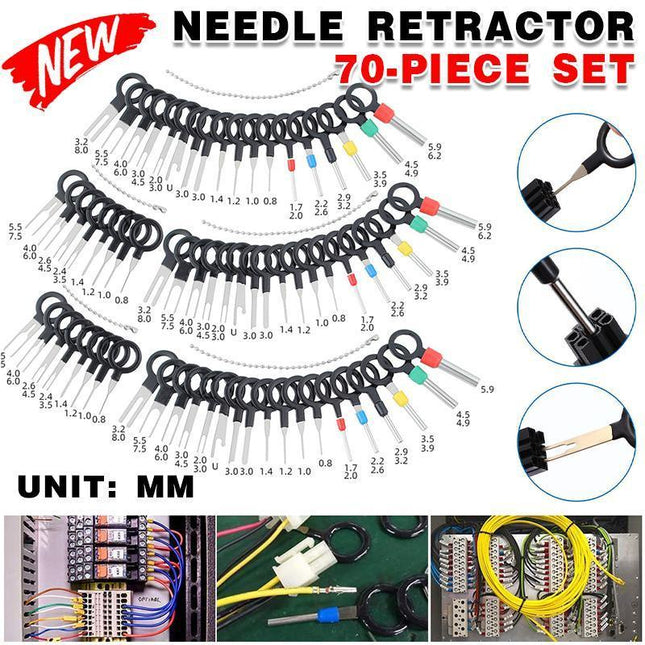 70Pcs Set Pin Ejector Wire Kit Extractor Auto Terminal Removal Connector Tool - Aimall