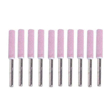 10 Chainsaw Sharpener Burr Grinding Stone File Chain Part Sharpening 4/4.8/5.5mm - Aimall