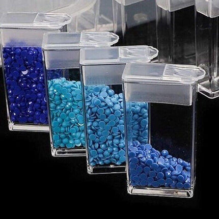 New 64 Grid Diamond Painting Storage Box Art Nail Bead Accessories Case Kit - Aimall