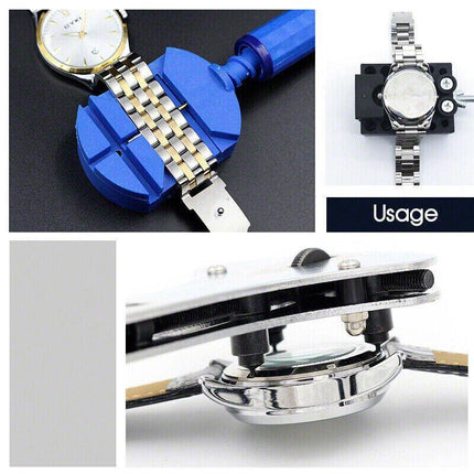 21PCS Watch Repair Kit Tool Removal Spring Bar Battery Replacement Carrying Bag - Aimall