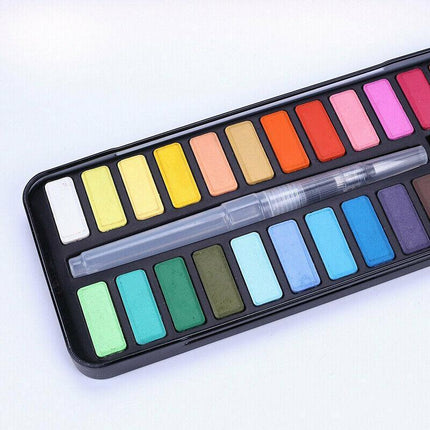 24 Watercolour Paint Set With Brush Painting Water Colour Art Artist KitsAUSTOCK - Aimall