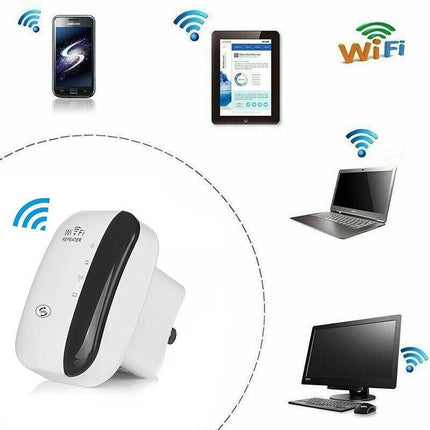 300 Mbps Wifi Extender Repeater Range Booster AP Router Wireless-N 802.11 AU - Aimall
