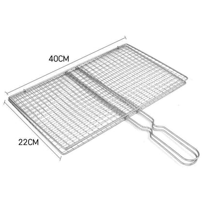 BBQ Fish Grilling Basket Grill Camping Net Meat Vegetable Cooking Kitchen Tool - Aimall